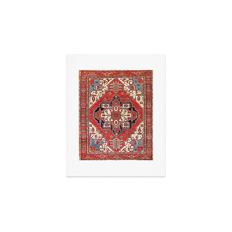 Heriz Azerbaijan Northwest Persian Carpet Print Art Print Gallery Image 1