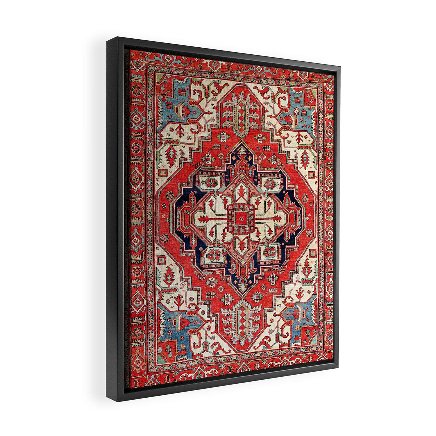 Heriz Azerbaijan Northwest Persian Carpet Print Framed Canvas Print Gallery Image 2