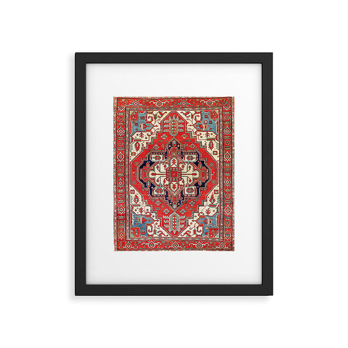 Heriz Azerbaijan Northwest Persian Carpet Print Framed Art Print Gallery Image 1