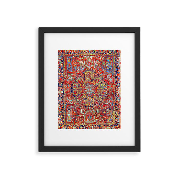 Heriz Azerbaijan Northwest Persian Carpet Print Framed Art Print Gallery Image 1