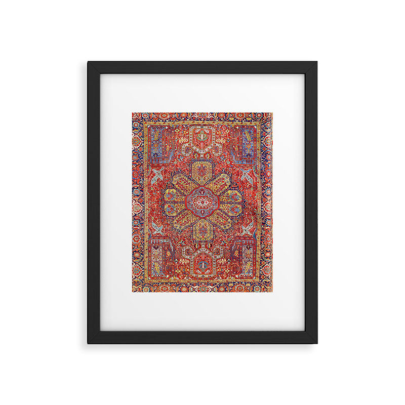 Heriz Azerbaijan Northwest Persian Carpet Print Framed Art Print Gallery Image 5