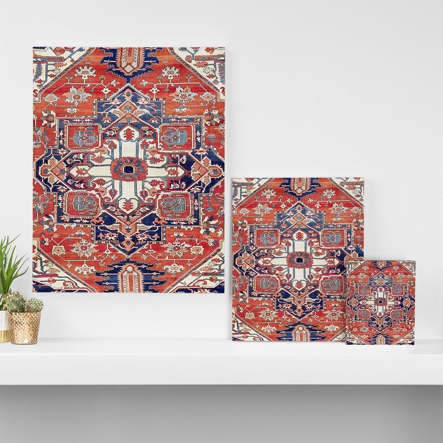 Heriz Azerbaijan Northwest Persian Rug Print Canvas Print Gallery Image 3
