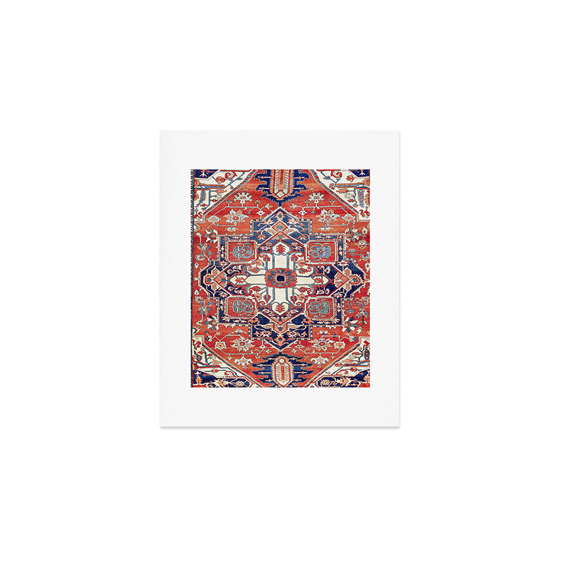 Heriz Azerbaijan Northwest Persian Rug Print Art Print Gallery Image 1