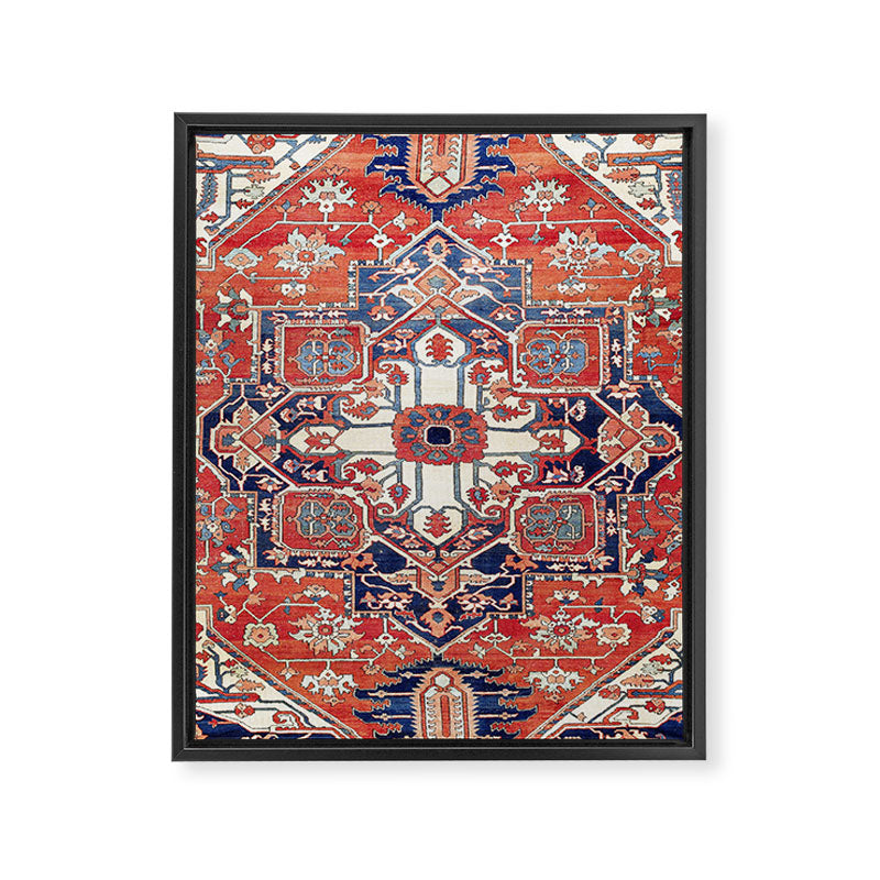 Heriz Azerbaijan Northwest Persian Rug Print Framed Canvas Print Gallery Image 3