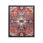 Heriz Azerbaijan Northwest Persian Rug Print Framed Canvas Print Gallery Image 3
