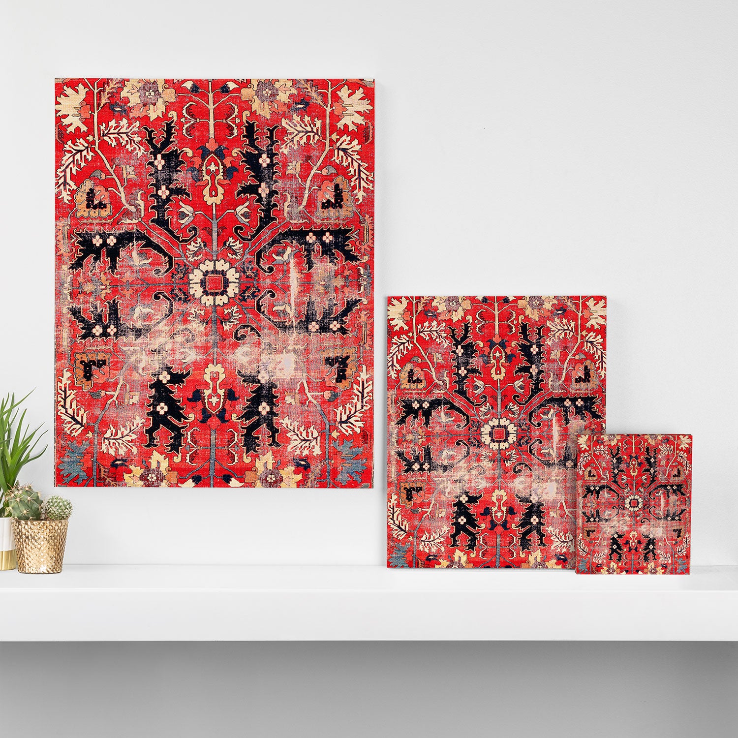 Heriz Azerbaijan Northwest Persian Rug Print Canvas Print Gallery Image 3