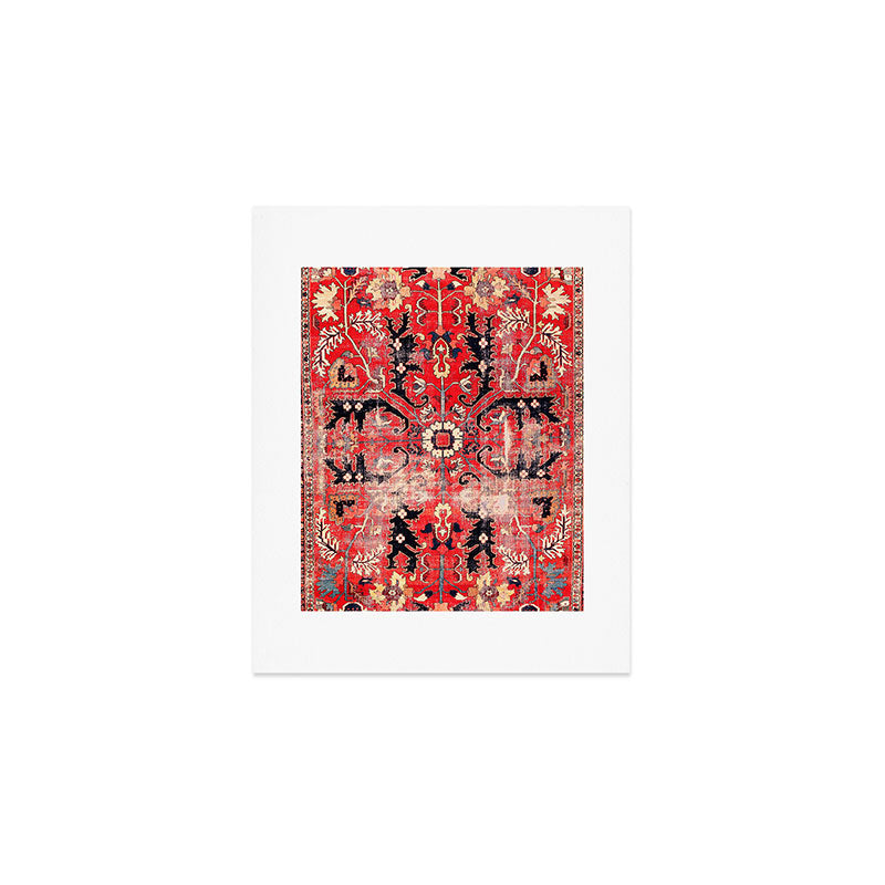 Heriz Azerbaijan Northwest Persian Rug Print Art Print Gallery Image 1