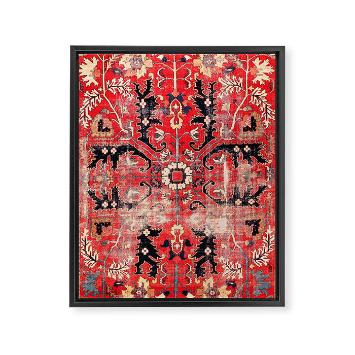 Heriz Azerbaijan Northwest Persian Rug Print Framed Canvas Print Gallery Image 1
