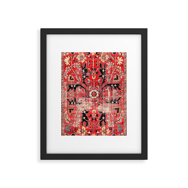 Heriz Azerbaijan Northwest Persian Rug Print Framed Art Print Gallery Image 6
