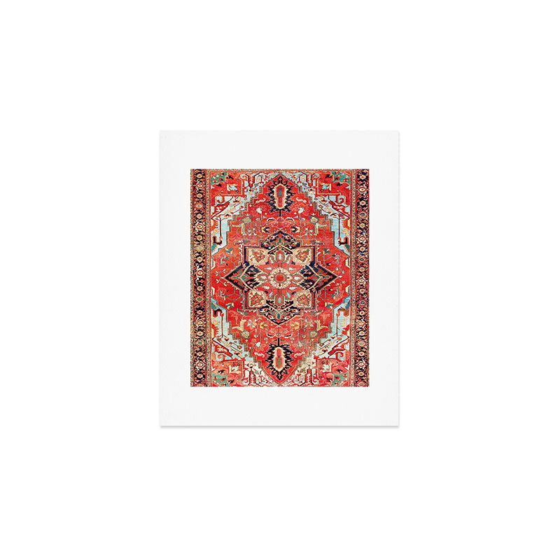 Heriz Azerbaijan Northwest Persian Rug Print Art Print Gallery Image 1