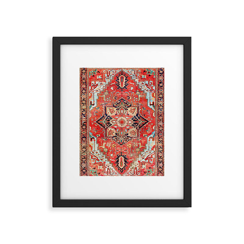 Heriz Azerbaijan Northwest Persian Rug Print Framed Art Print Gallery Image 5