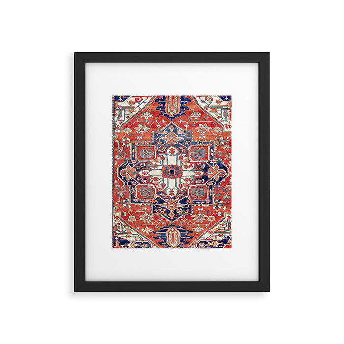 Heriz Azerbaijan Northwest Persian Rug Print Framed Art Print Gallery Image 1