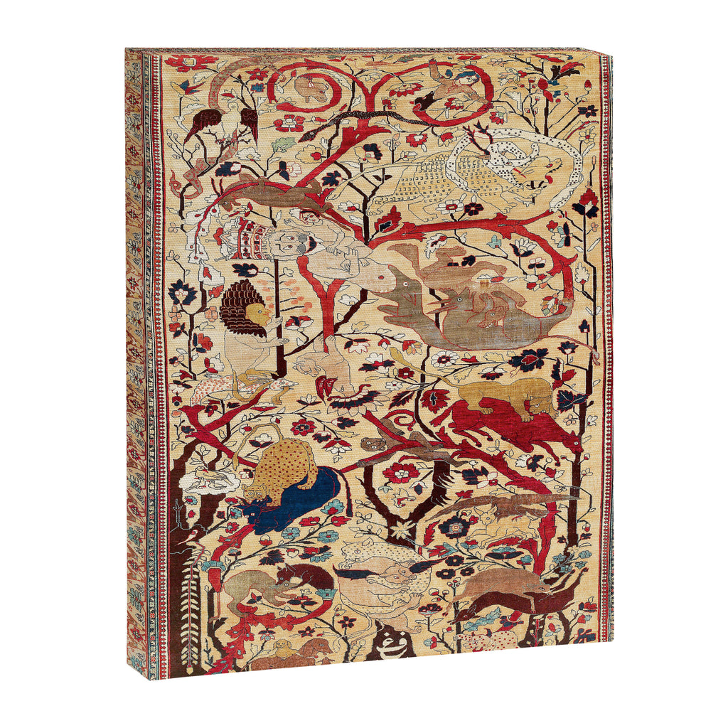 Heriz Azerbaijan Northwest Persian Silk Animal Rug Print Canvas Print Gallery Image 6