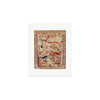 Heriz Azerbaijan Northwest Persian Silk Animal Rug Print Art Print Gallery Image 1