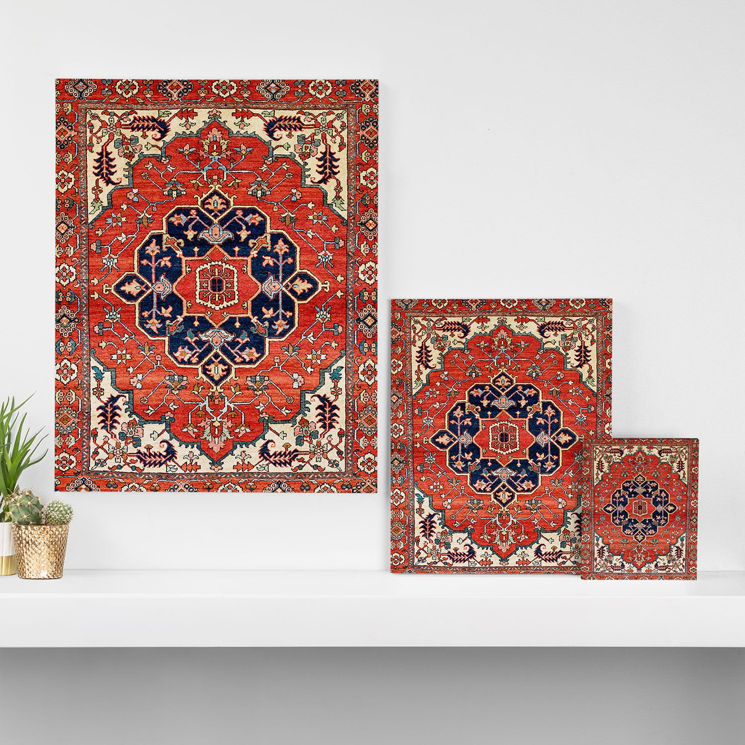 Heriz Bilverdi Azerbaijan Northwest Persian Rug Print Canvas Print Gallery Image 3