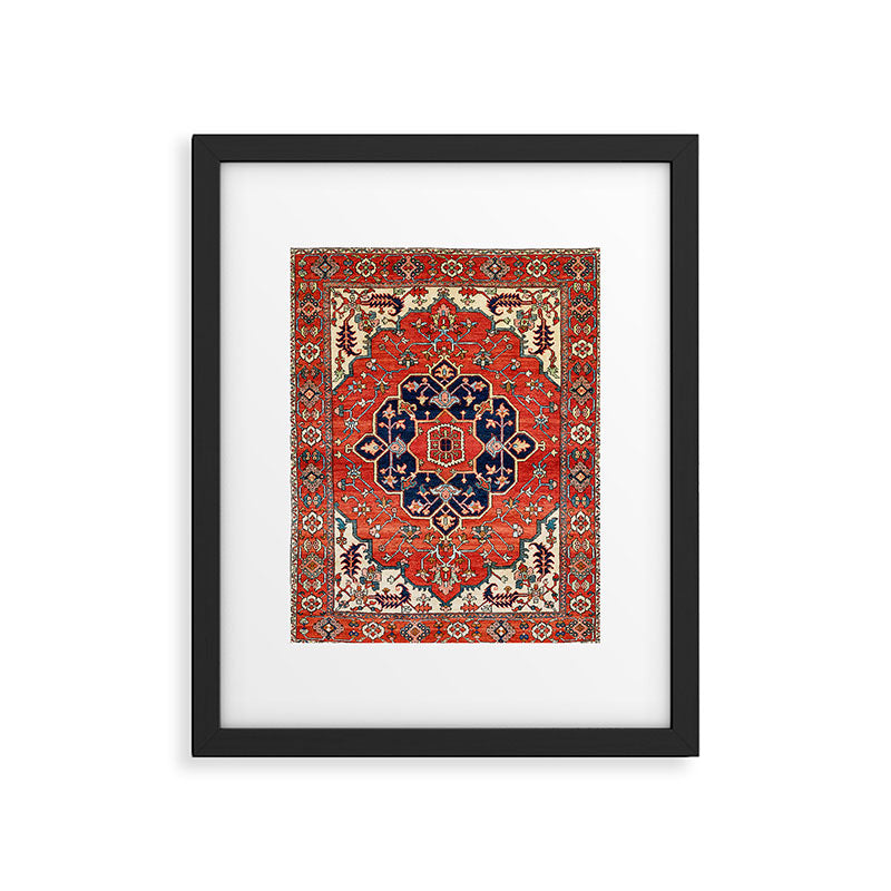 Heriz Bilverdi Azerbaijan Northwest Persian Rug Print Framed Art Print Gallery Image 5