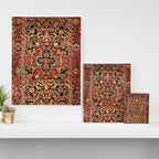 Heriz Northwest Persian Carpet Print Canvas Print Gallery Image 3