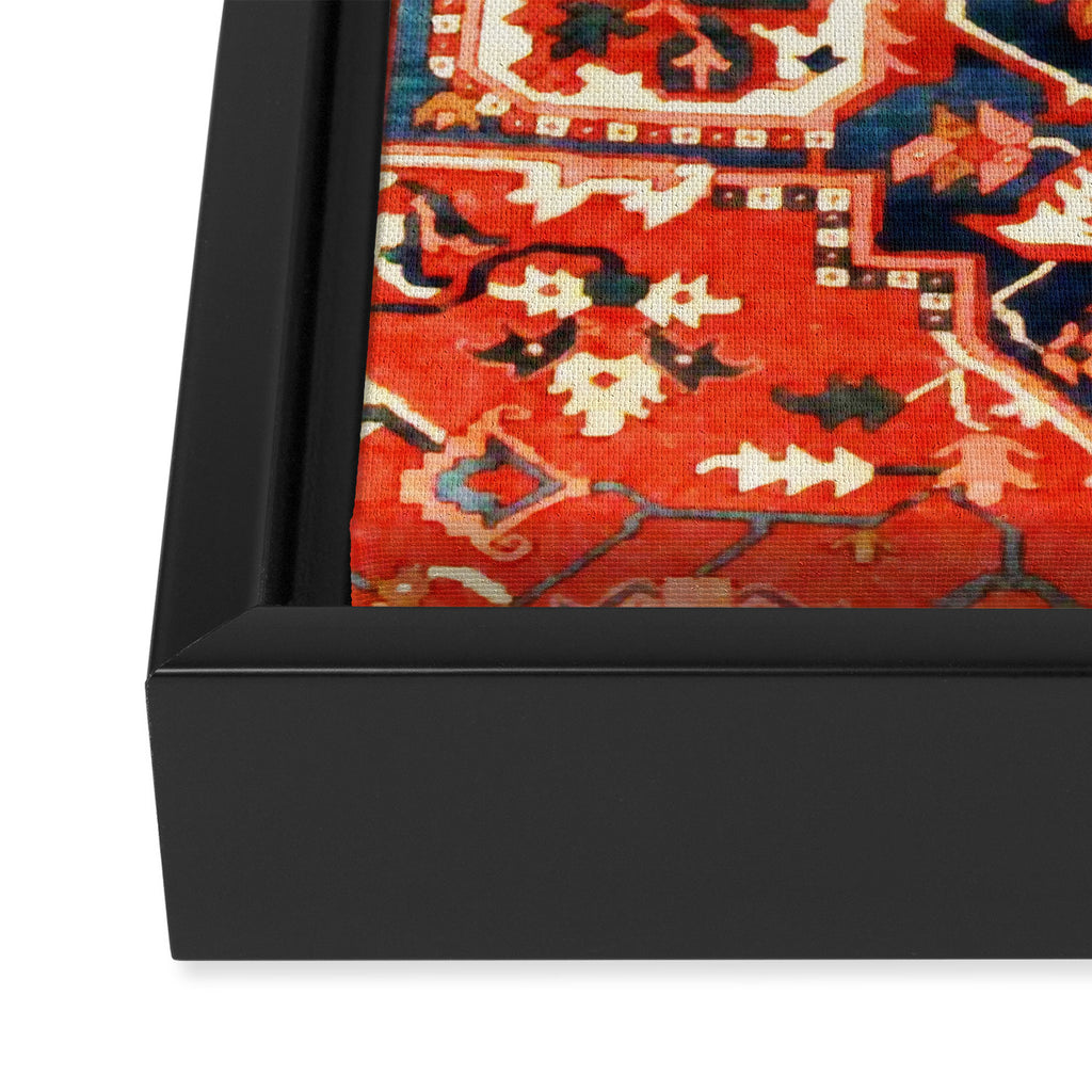Heriz Serapi Azerbaijan Antique Persian Rug Print Framed Canvas Print Gallery Image 3