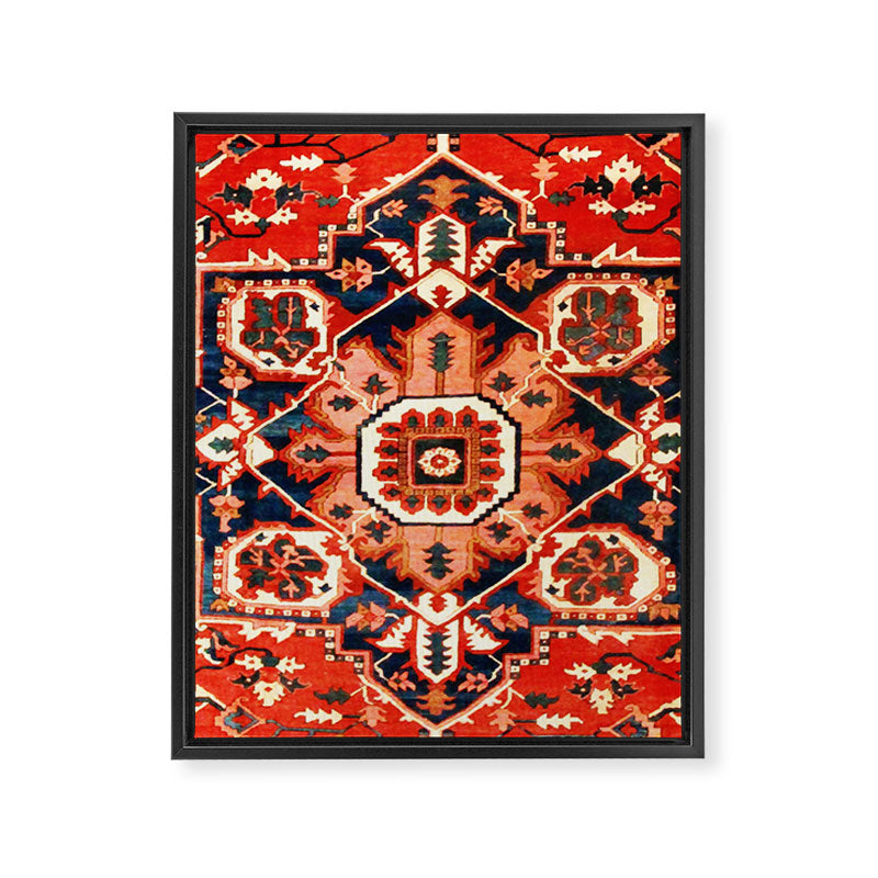 Heriz Serapi Azerbaijan Antique Persian Rug Print Framed Canvas Print Gallery Image 6