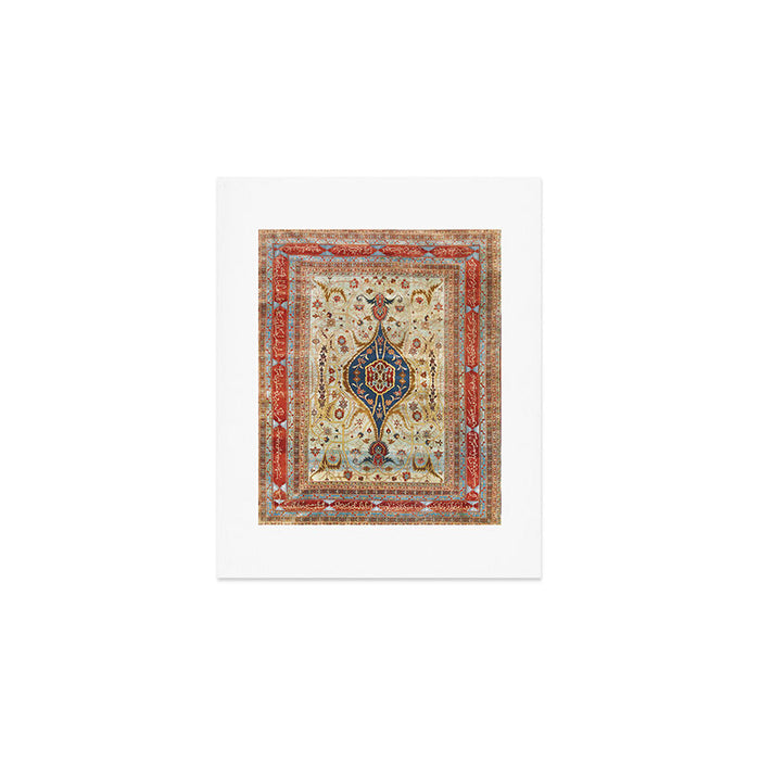 Heriz Silk Northwest Persian Carpet Print Art Print Gallery Image 1