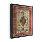 Heriz Silk Northwest Persian Carpet Print Framed Canvas Print Gallery Image 2