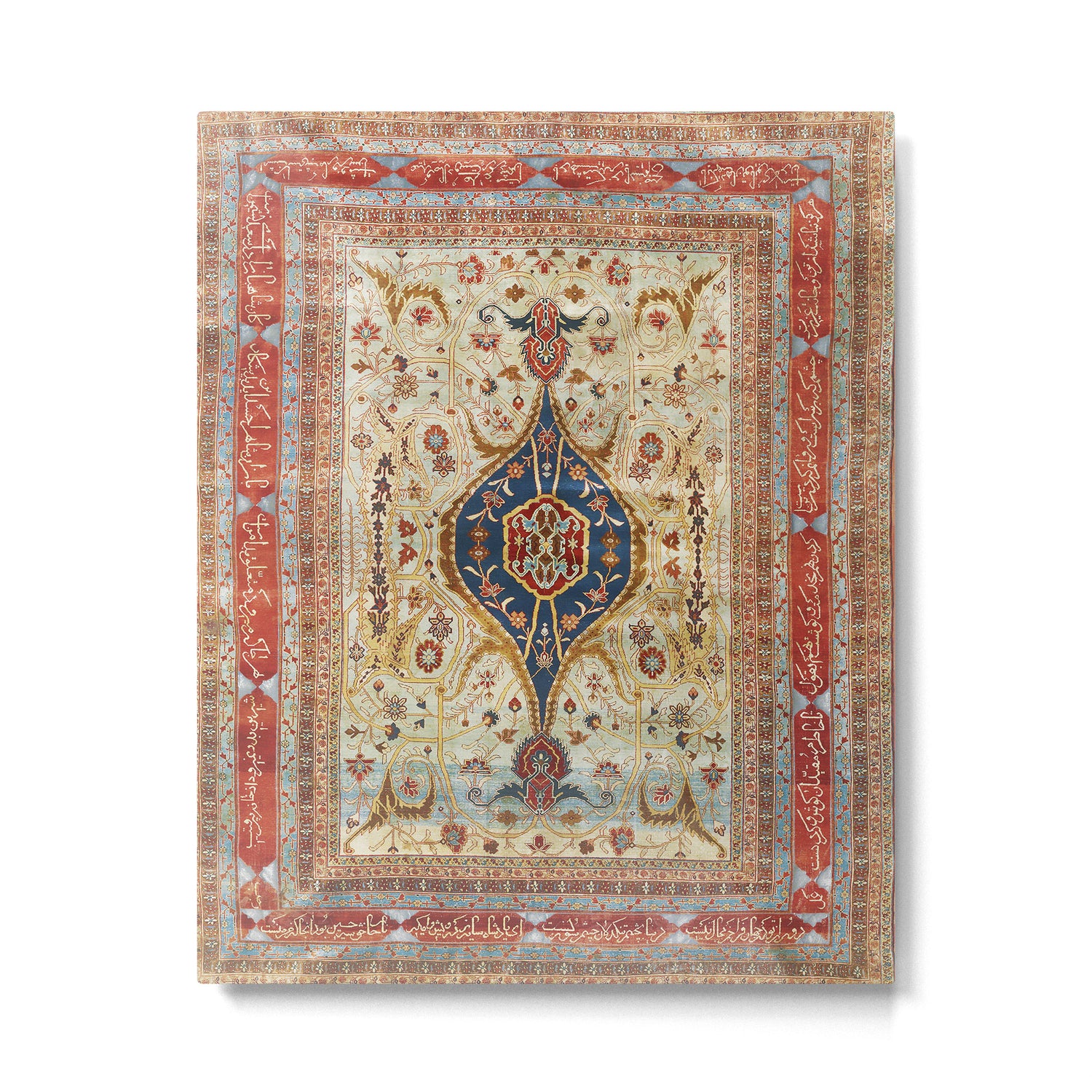 Heriz Silk Northwest Persian Carpet Print Metal Print Gallery Image 4