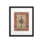 Heriz Silk Northwest Persian Carpet Print Framed Art Print Gallery Image 5
