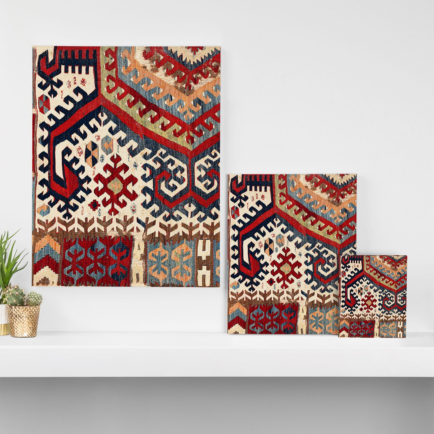 Hotamis  Antique Konya Turkish Kilim Print Canvas Print Gallery Image 3