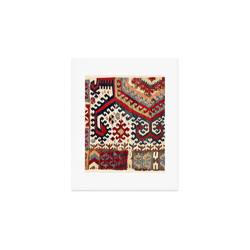 Hotamis  Antique Konya Turkish Kilim Print Art Print Gallery Image 1