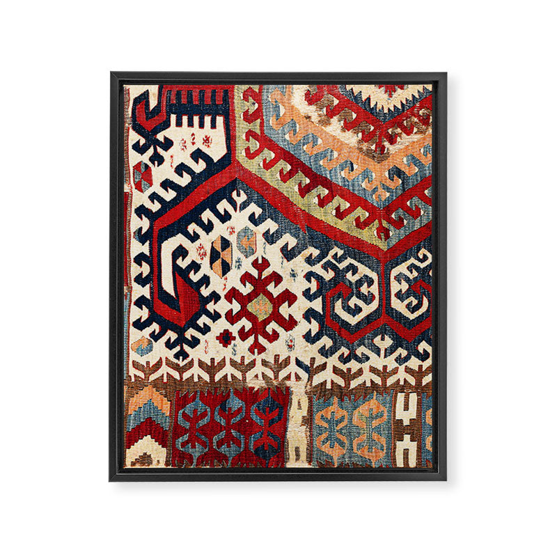 Hotamis  Antique Konya Turkish Kilim Print Framed Canvas Print Gallery Image 3