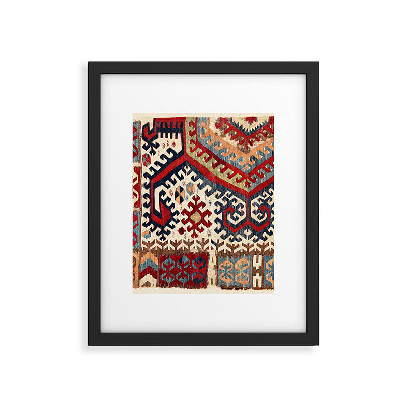 Hotamis  Antique Konya Turkish Kilim Print Framed Art Print Gallery Image 4