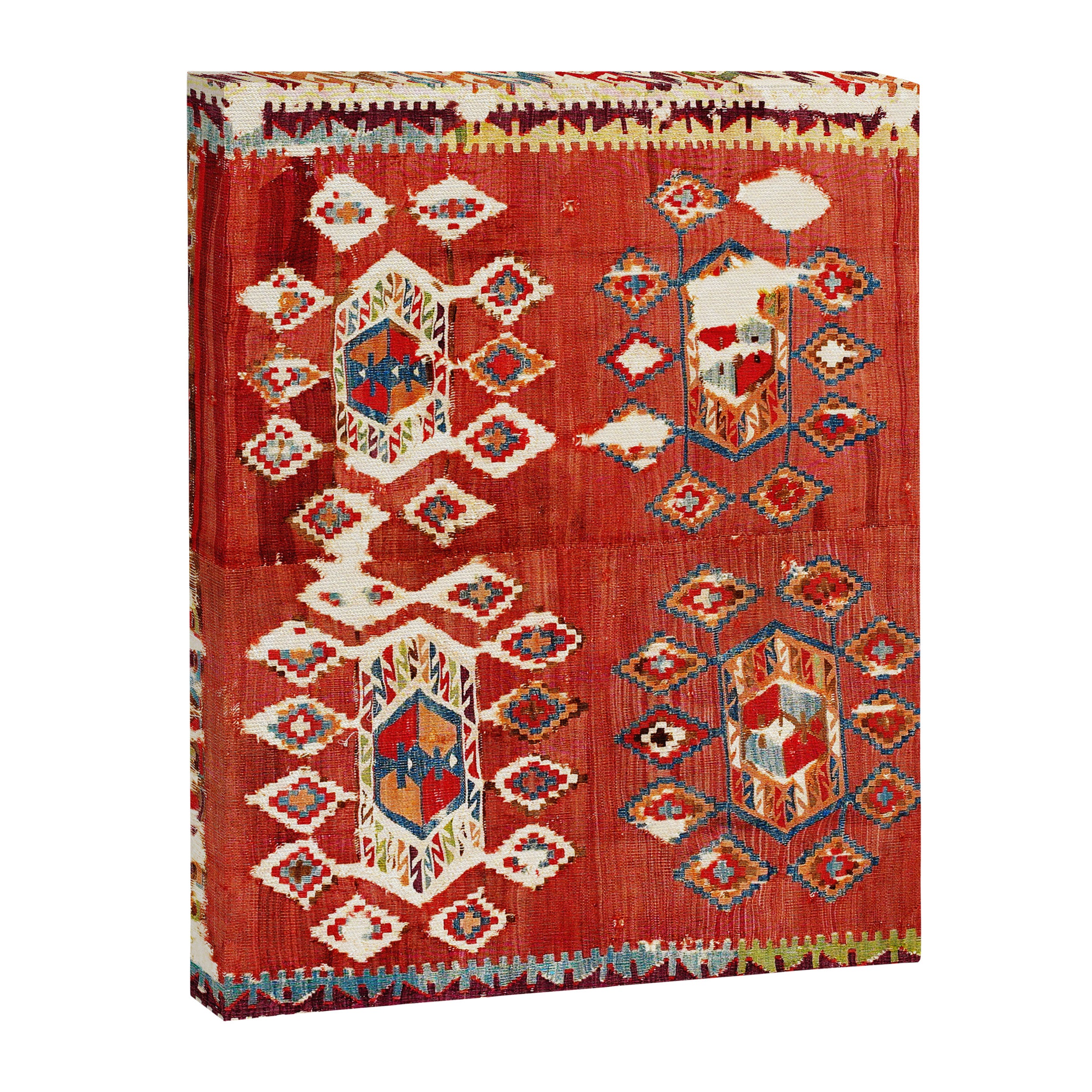 Hotamis  Antique Turkish Karapinar  Kilim Print Canvas Print Gallery Image 3