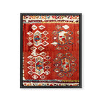 Hotamis  Antique Turkish Karapinar  Kilim Print Framed Canvas Print Gallery Image 3