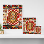 Hotamis  Antique Turkish Konya Turkmen Kilim Rug Print Canvas Print Gallery Image 3