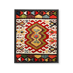 Hotamis  Antique Turkish Konya Turkmen Kilim Rug Print Framed Canvas Print Gallery Image 3