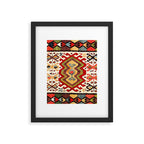 Hotamis  Antique Turkish Konya Turkmen Kilim Rug Print Framed Art Print Gallery Image 5