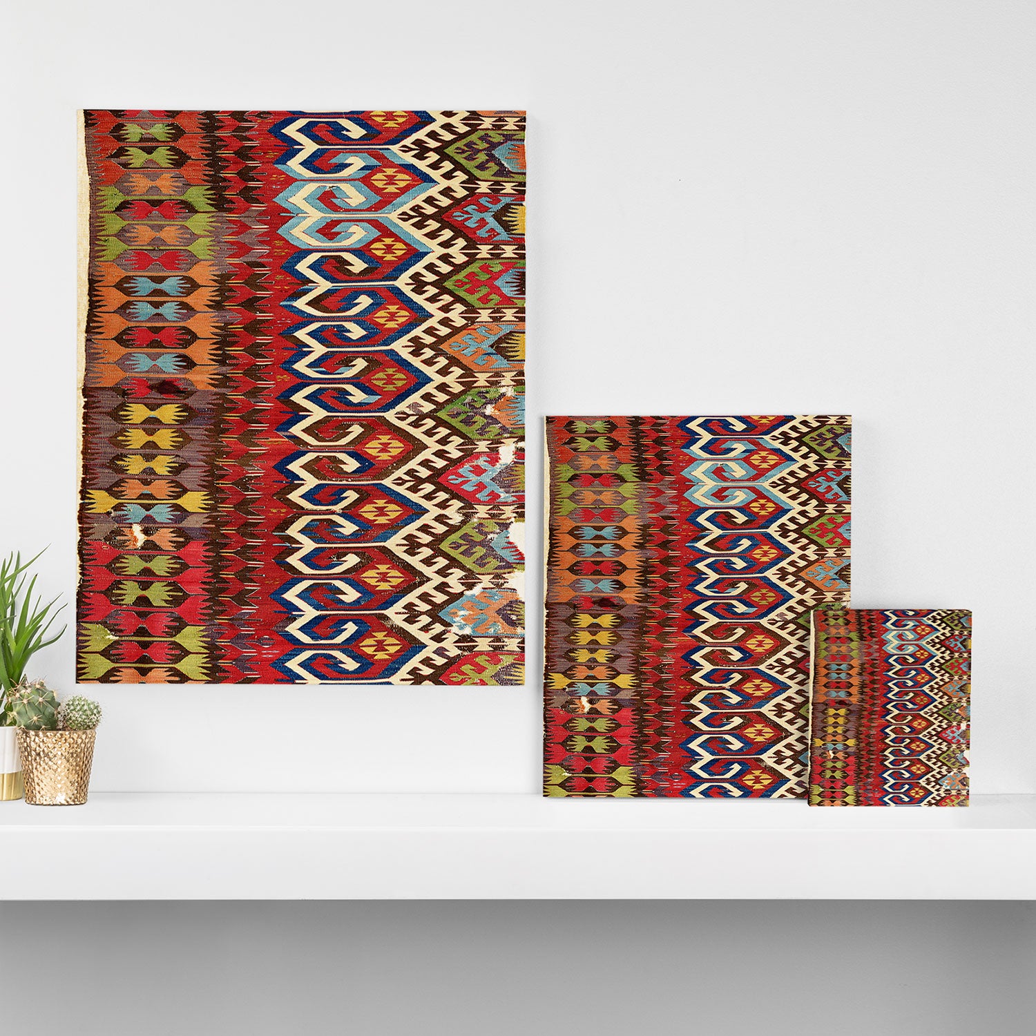 Hotamis Konya Central Anatolian Kilim Print ca. 1800 Canvas Print Gallery Image 3