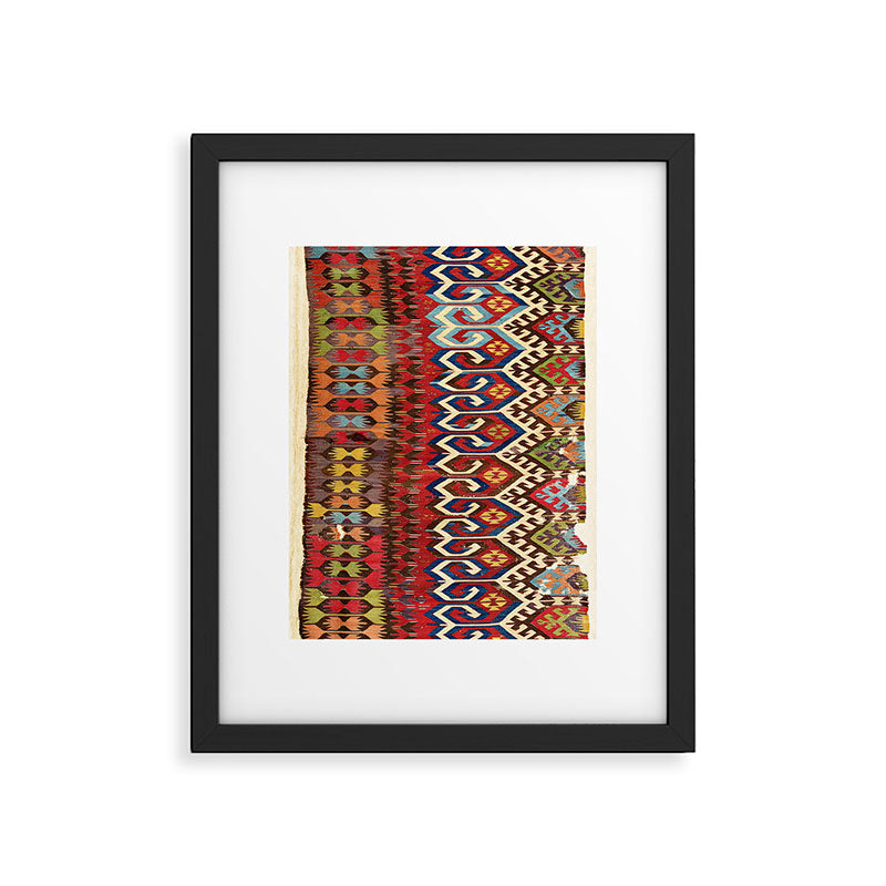 Hotamis Konya Central Anatolian Kilim Print ca. 1800 Framed Art Print Gallery Image 5