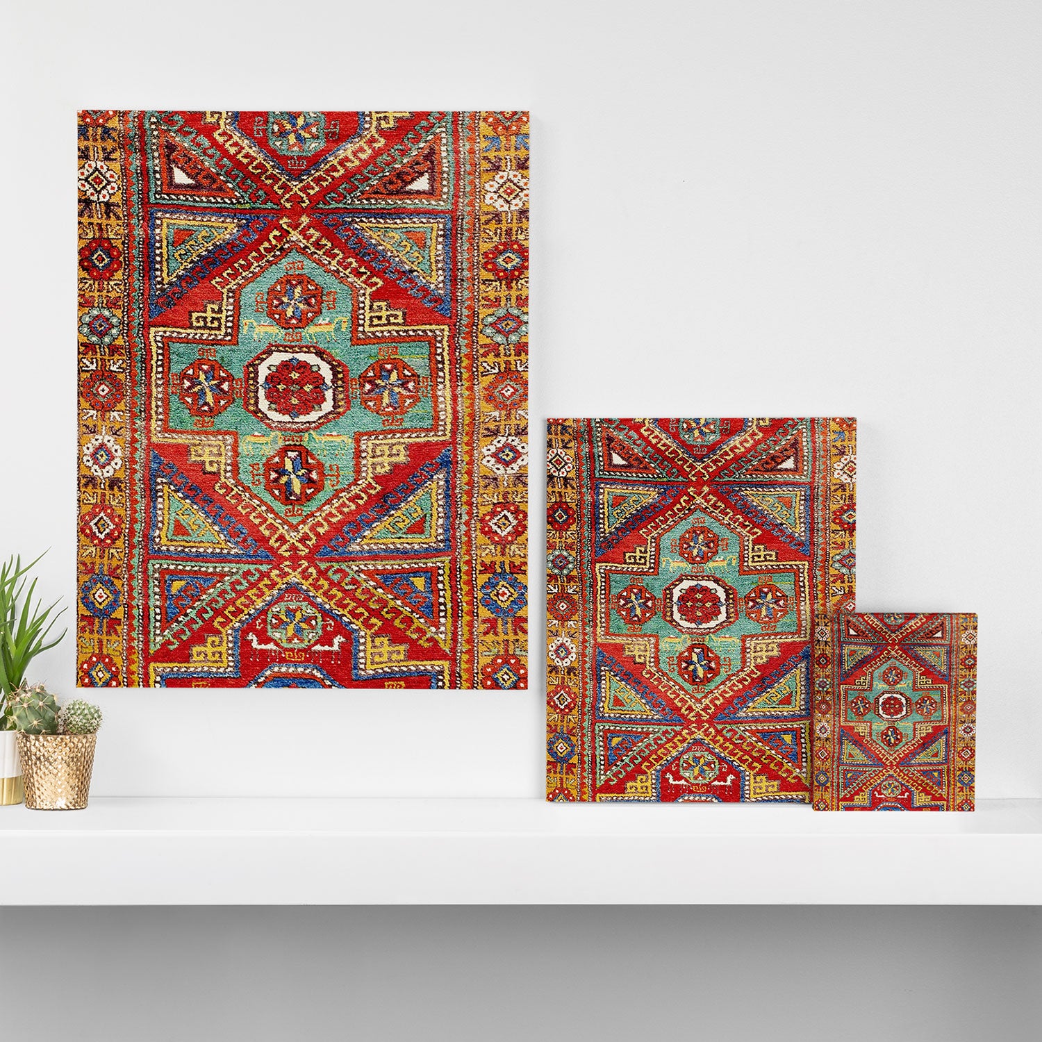 Incesu Turkish Village Antique Long Rug Print Canvas Print Gallery Image 3
