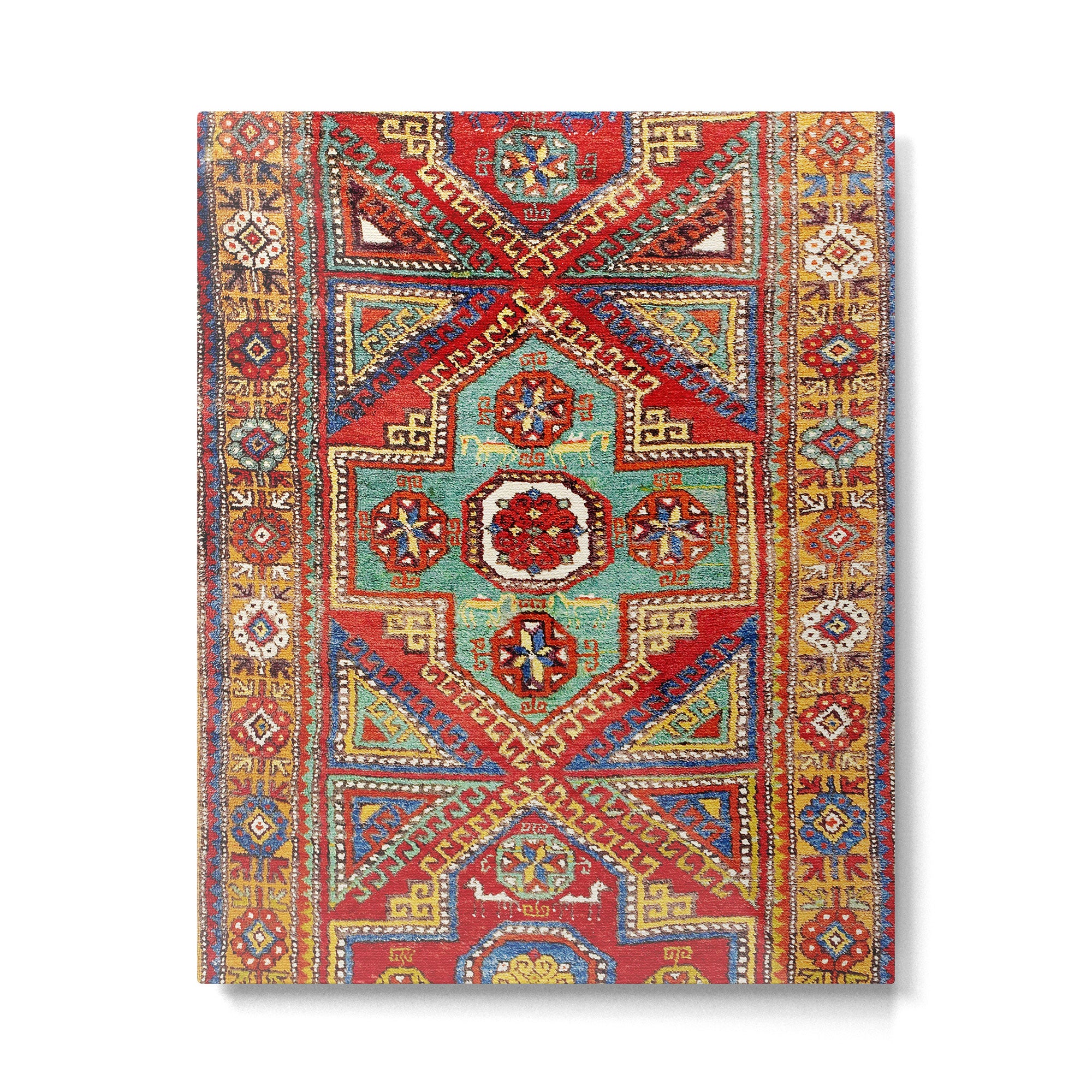 Incesu Turkish Village Antique Long Rug Print Metal Print Gallery Image 6