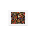 Indonesian Batik Floral Pattern With Fans Art Print Gallery Image 1
