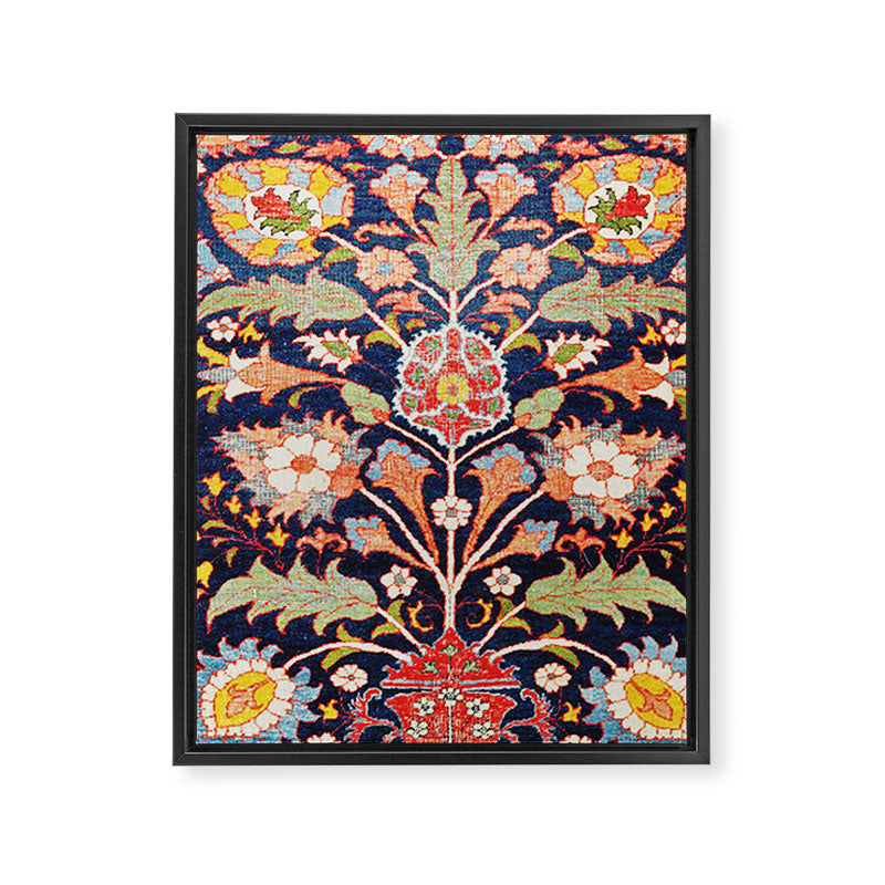 Iraqi Antique Kurdish Rug Print Framed Canvas Print Gallery Image 3