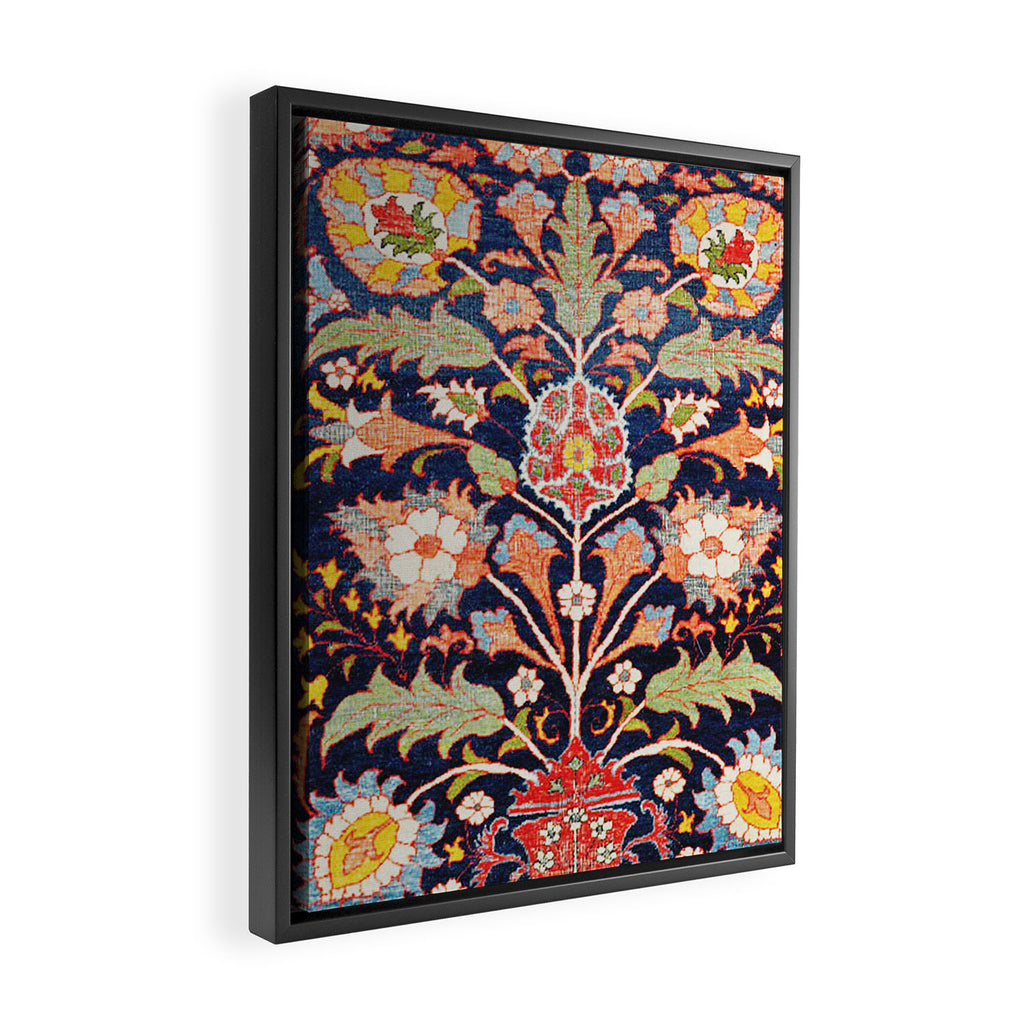 Iraqi Antique Kurdish Rug Print Framed Canvas Print Gallery Image 2