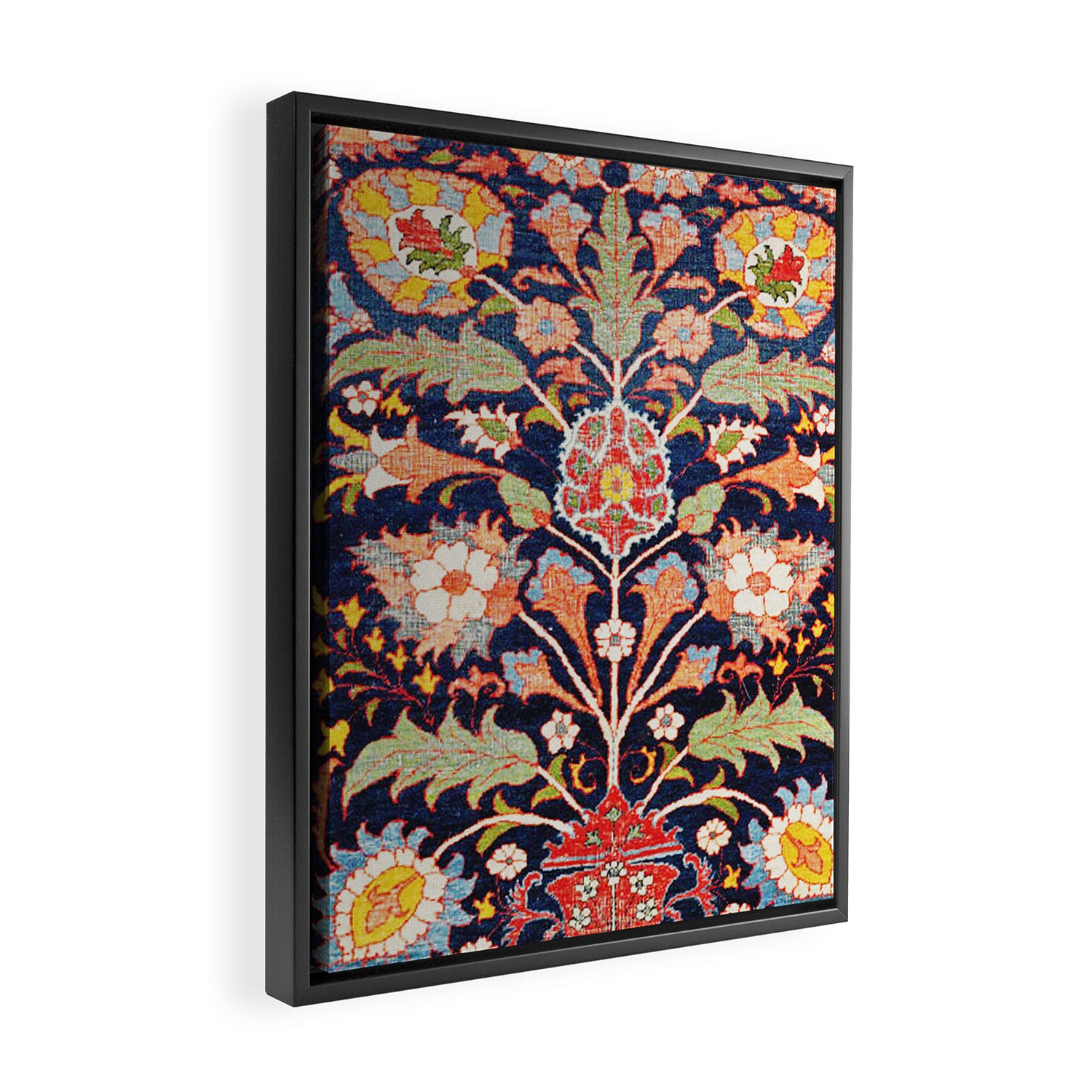 Iraqi Antique Kurdish Rug Print Framed Canvas Print Gallery Image 2
