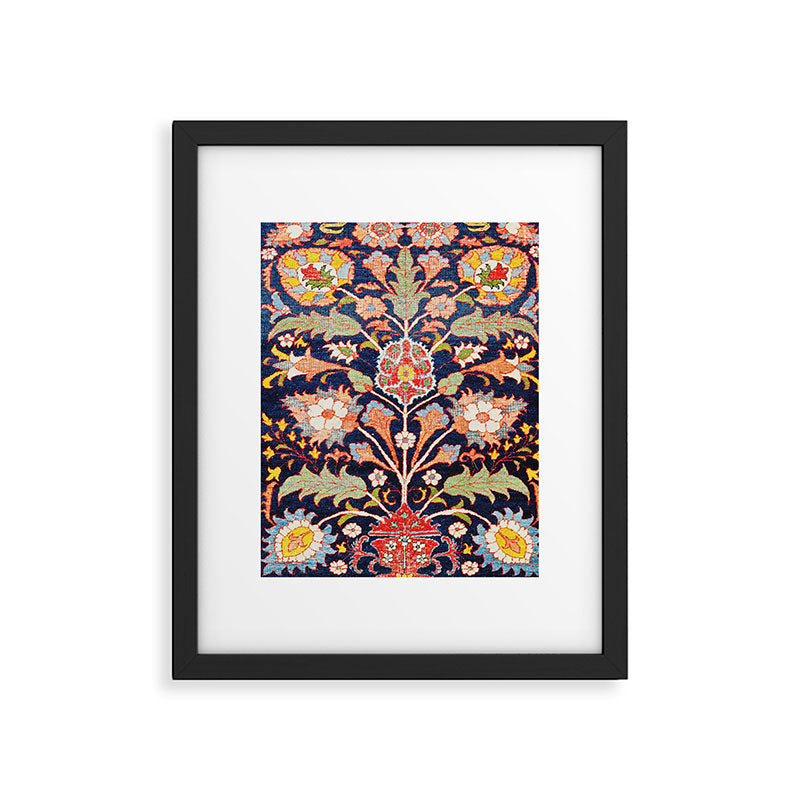 Iraqi Antique Kurdish Rug Print Framed Art Print Gallery Image 4