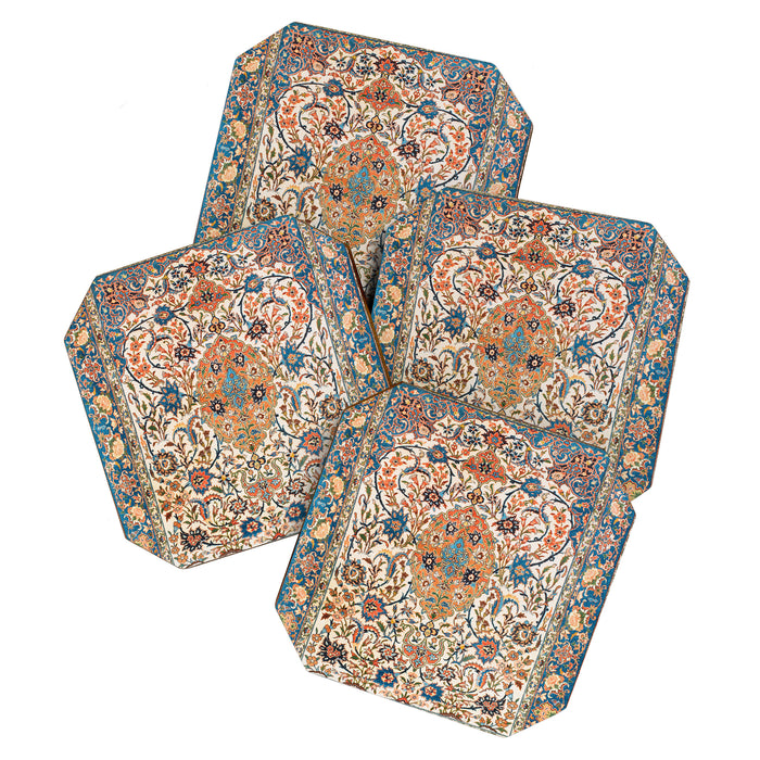 Isfahan Antique Central Persian Carpet Print Coaster Gallery Image 1