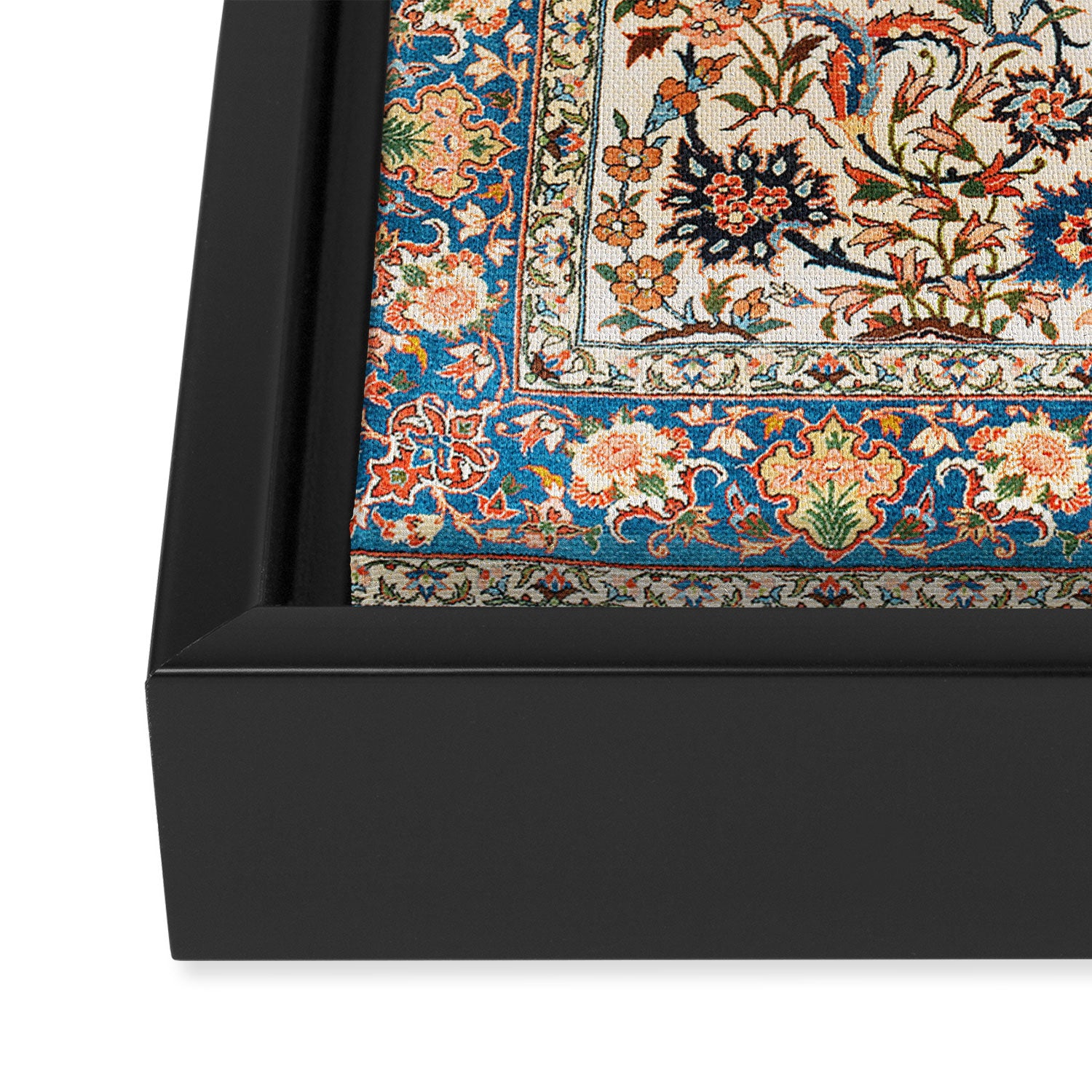 Isfahan Antique Central Persian Carpet Print Framed Canvas Print Gallery Image 3