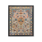 Isfahan Antique Central Persian Carpet Print Framed Canvas Print Gallery Image 3