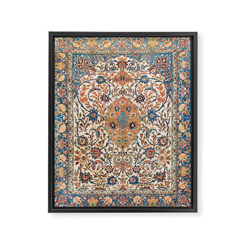 Isfahan Antique Central Persian Carpet Print Framed Canvas Print Gallery Image 3