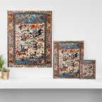 Isfahan Vintage Persian Hunting Rug Print Canvas Print Gallery Image 3